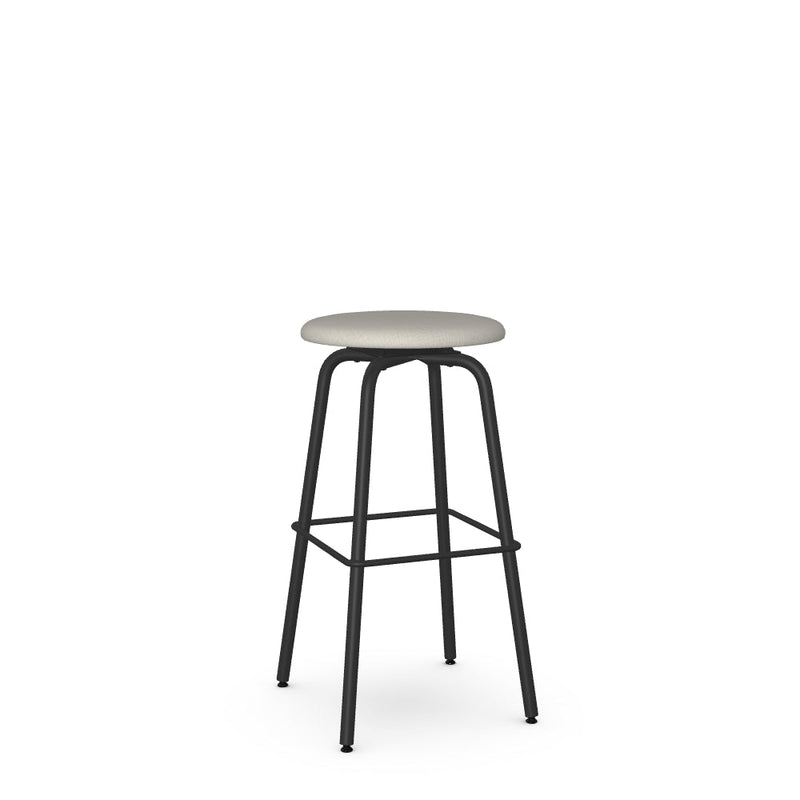 Button Swivel Bar Stool -Upholstered