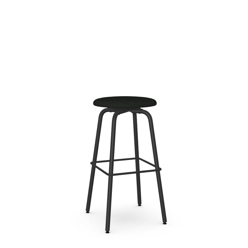 Button Swivel Bar Stool -Upholstered