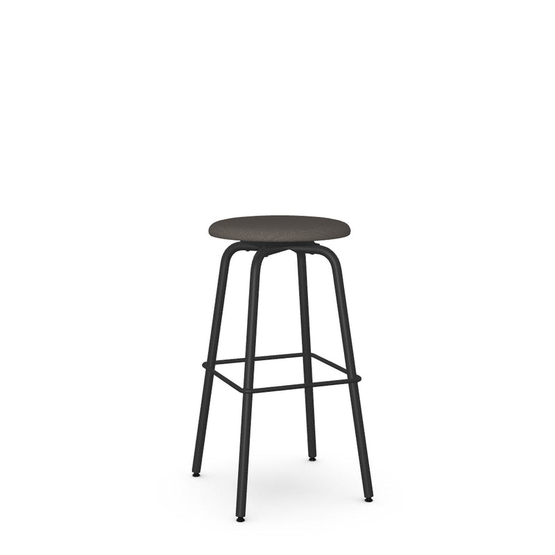Button Swivel Bar Stool -Upholstered