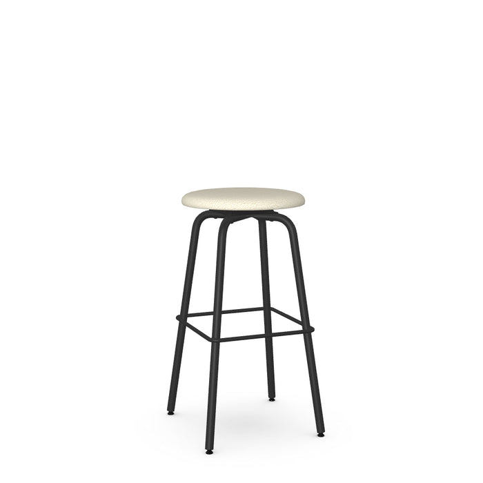 Button Swivel Bar Stool -Upholstered