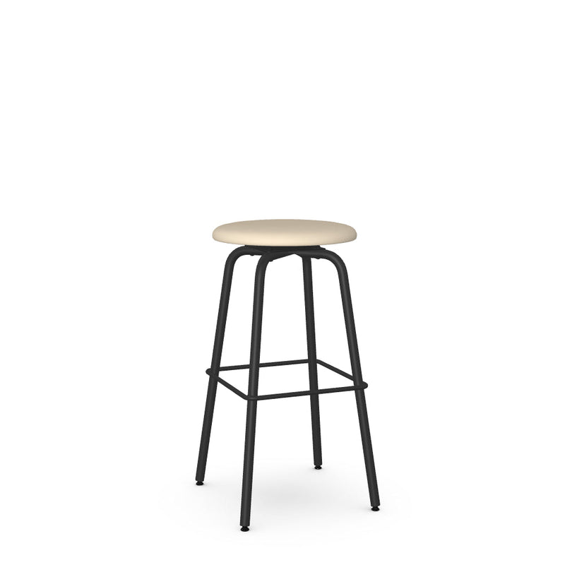 Button Swivel Bar Stool -Upholstered
