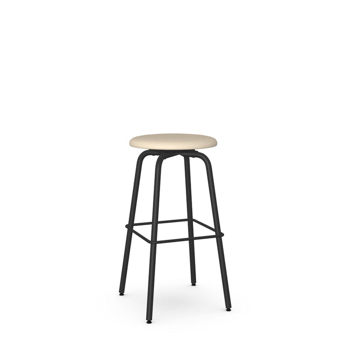 Button Swivel Bar Stool -Upholstered
