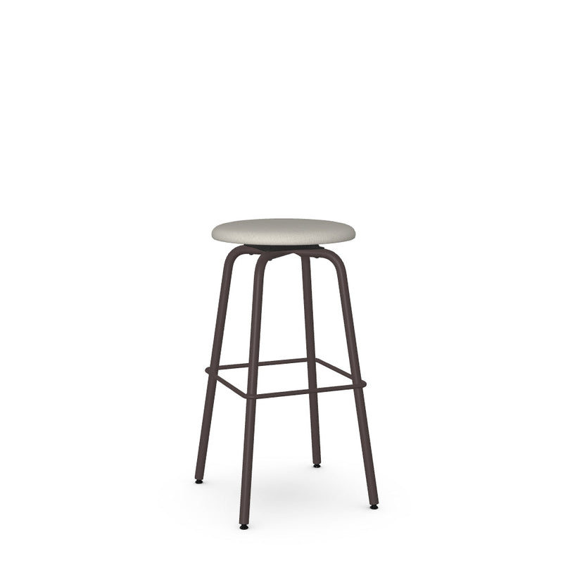 Button Swivel Bar Stool -Upholstered