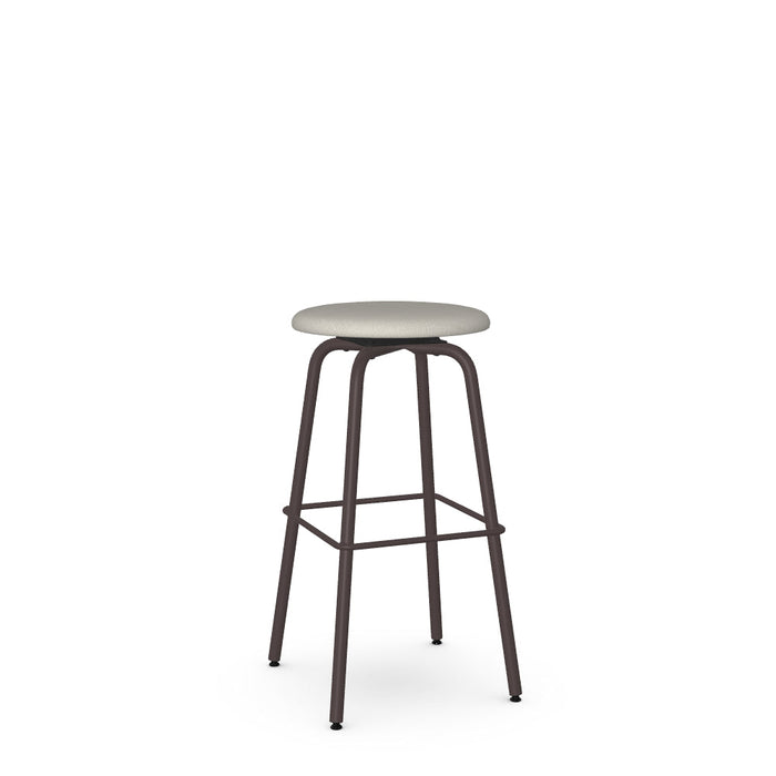 Button Swivel Bar Stool -Upholstered
