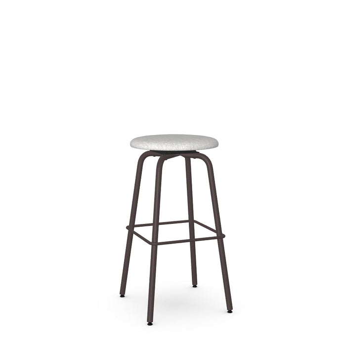 Button Swivel Bar Stool -Upholstered