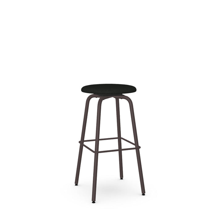 Button Swivel Bar Stool -Upholstered
