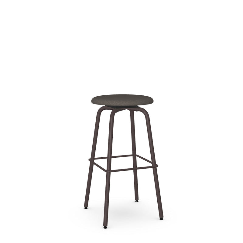 Button Swivel Bar Stool -Upholstered