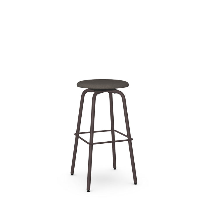 Button Swivel Bar Stool -Upholstered
