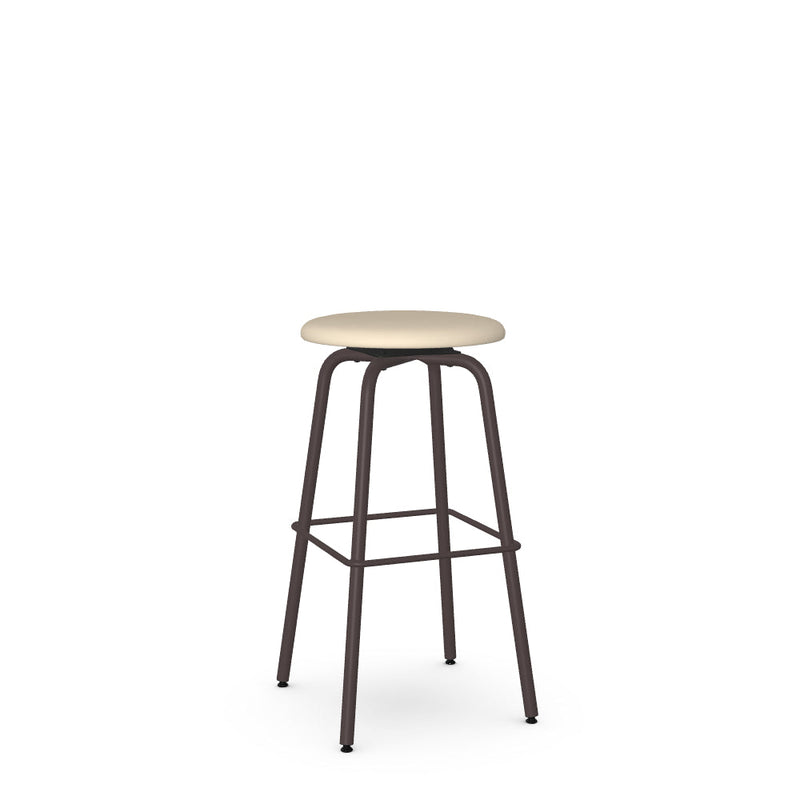 Button Swivel Bar Stool -Upholstered