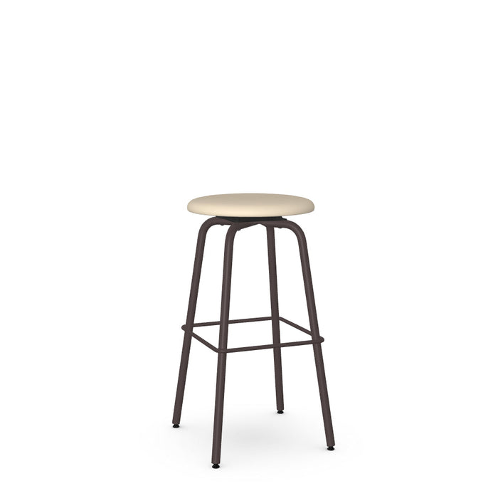 Button Swivel Bar Stool -Upholstered