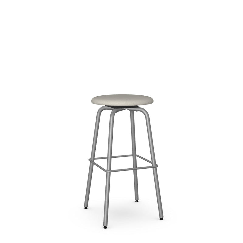 Button Swivel Bar Stool -Upholstered