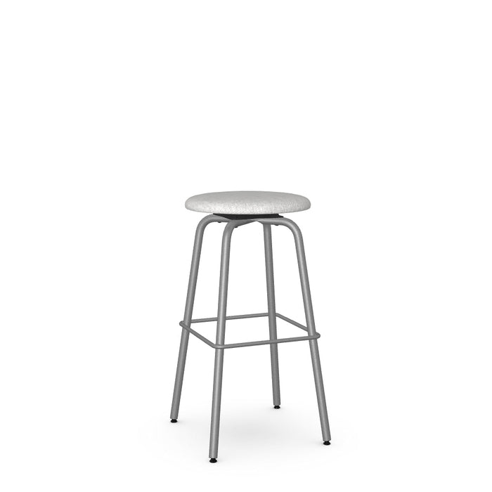 Button Swivel Bar Stool -Upholstered