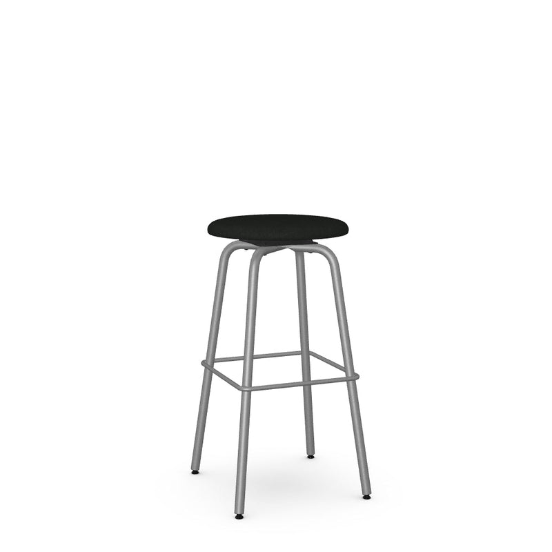 Button Swivel Bar Stool -Upholstered