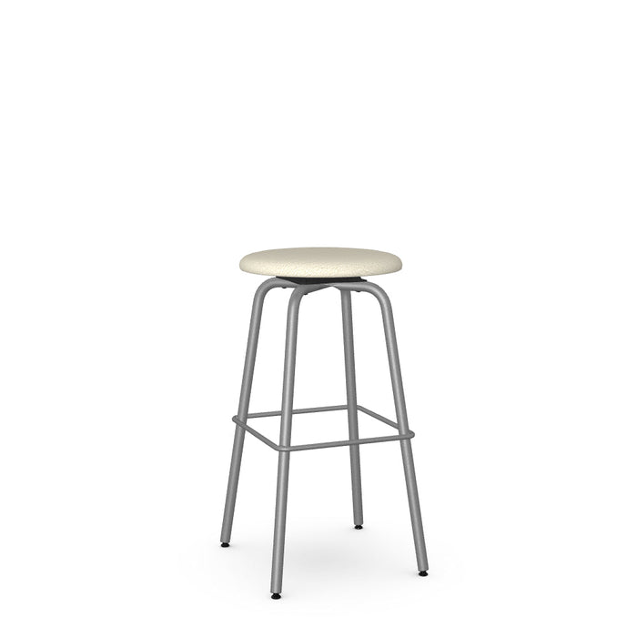 Button Swivel Bar Stool -Upholstered
