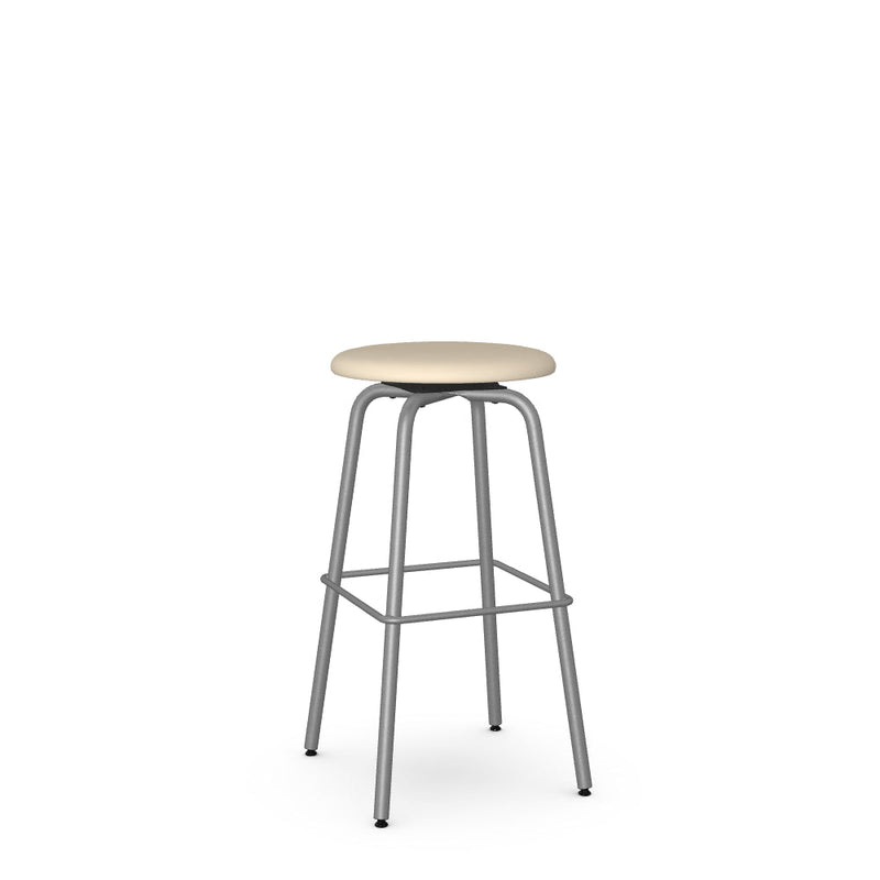 Button Swivel Bar Stool -Upholstered