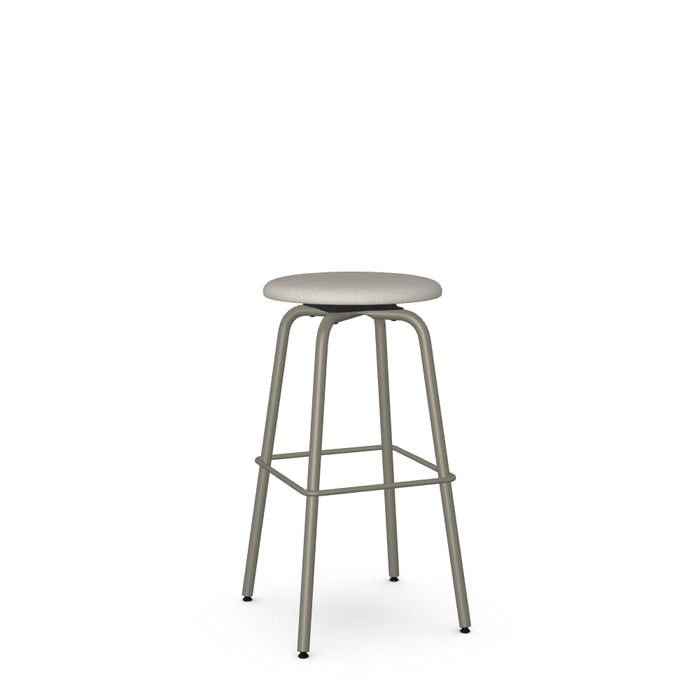 Button Swivel Bar Stool -Upholstered