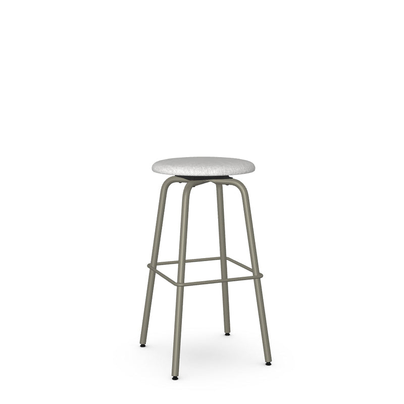 Button Swivel Bar Stool -Upholstered