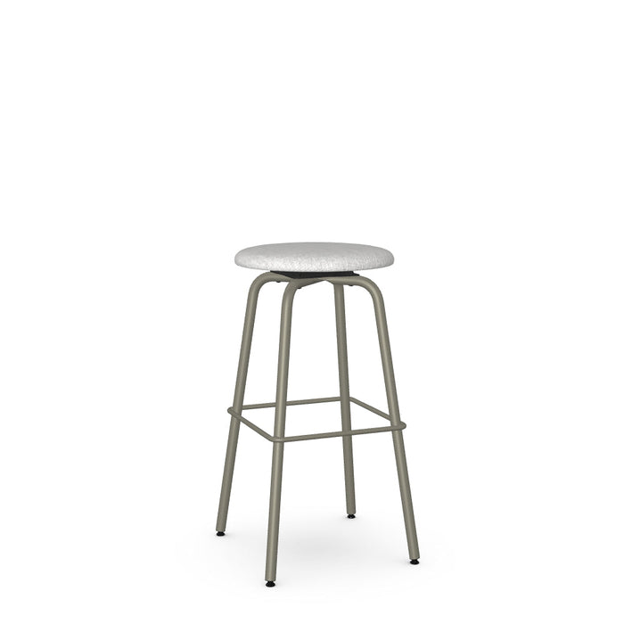 Button Swivel Bar Stool -Upholstered