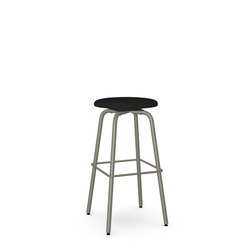 Button Swivel Bar Stool -Upholstered