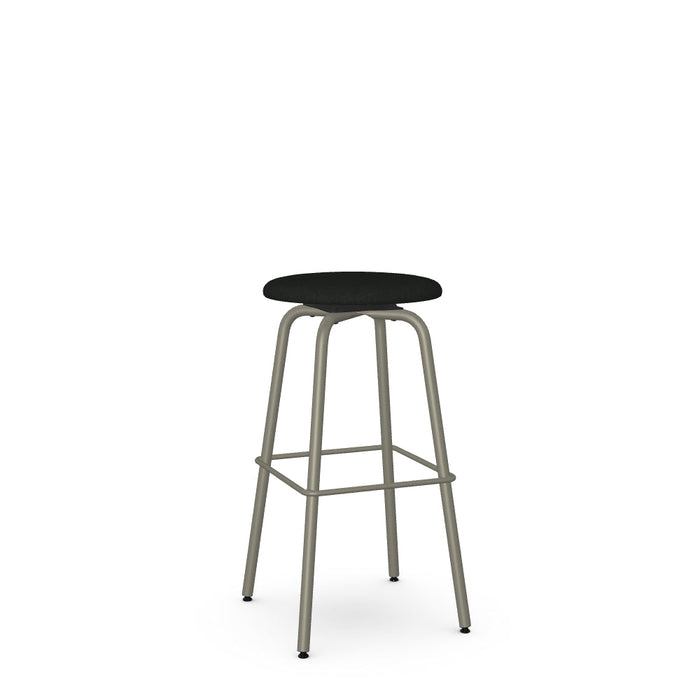 Button Swivel Bar Stool -Upholstered