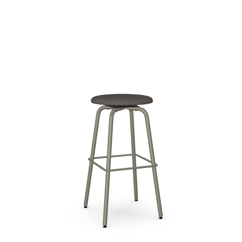 Button Swivel Bar Stool -Upholstered