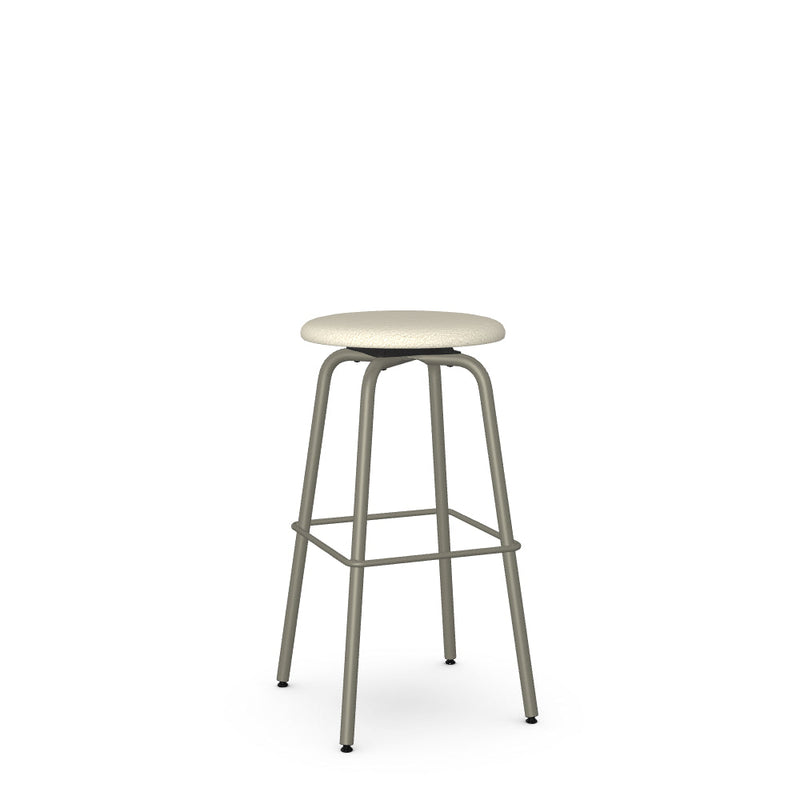 Button Swivel Bar Stool -Upholstered