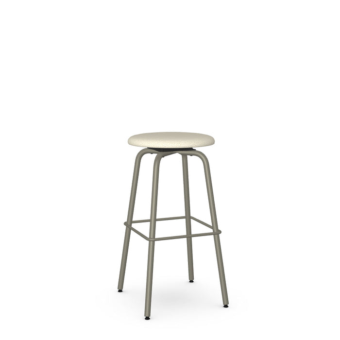 Button Swivel Bar Stool -Upholstered