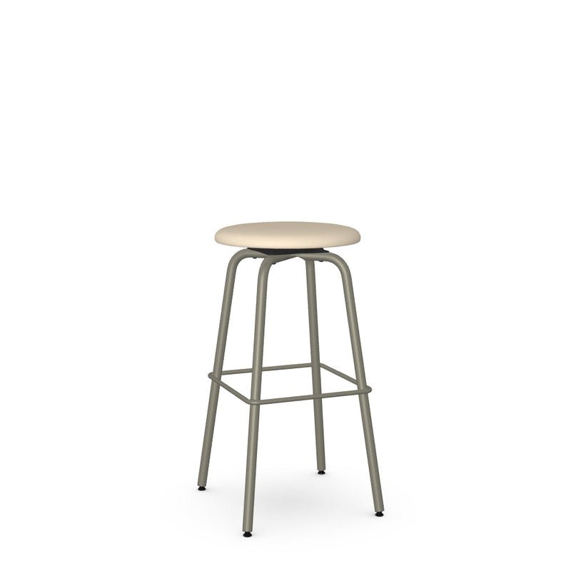 Button Swivel Bar Stool -Upholstered
