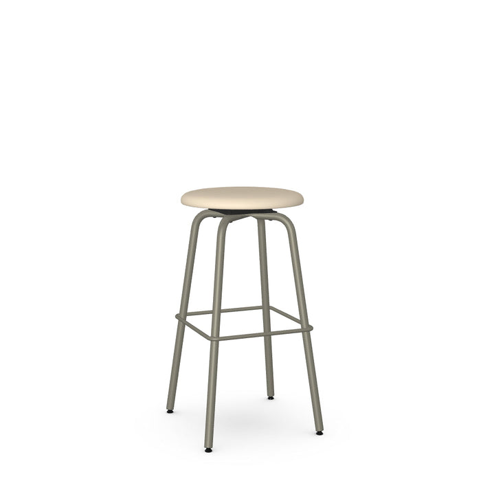 Button Swivel Bar Stool -Upholstered