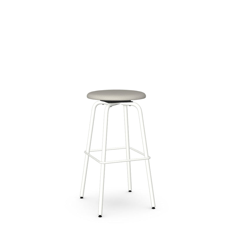 Button Swivel Bar Stool -Upholstered