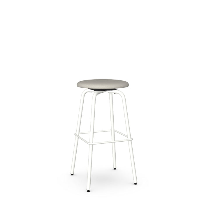 Button Swivel Bar Stool -Upholstered