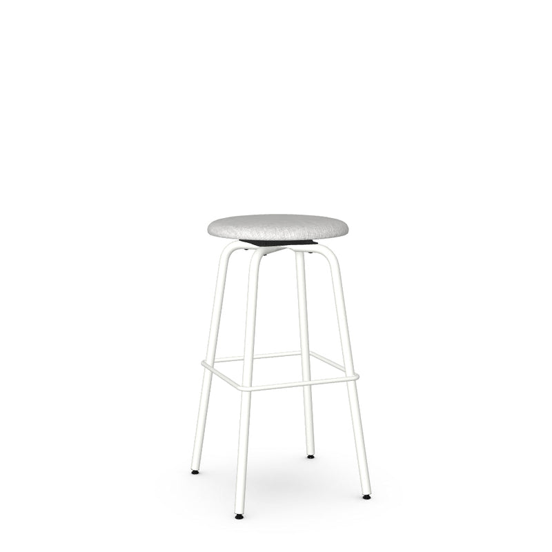 Button Swivel Bar Stool -Upholstered