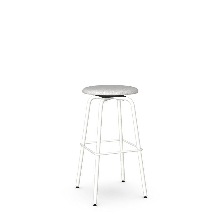 Button Swivel Bar Stool -Upholstered