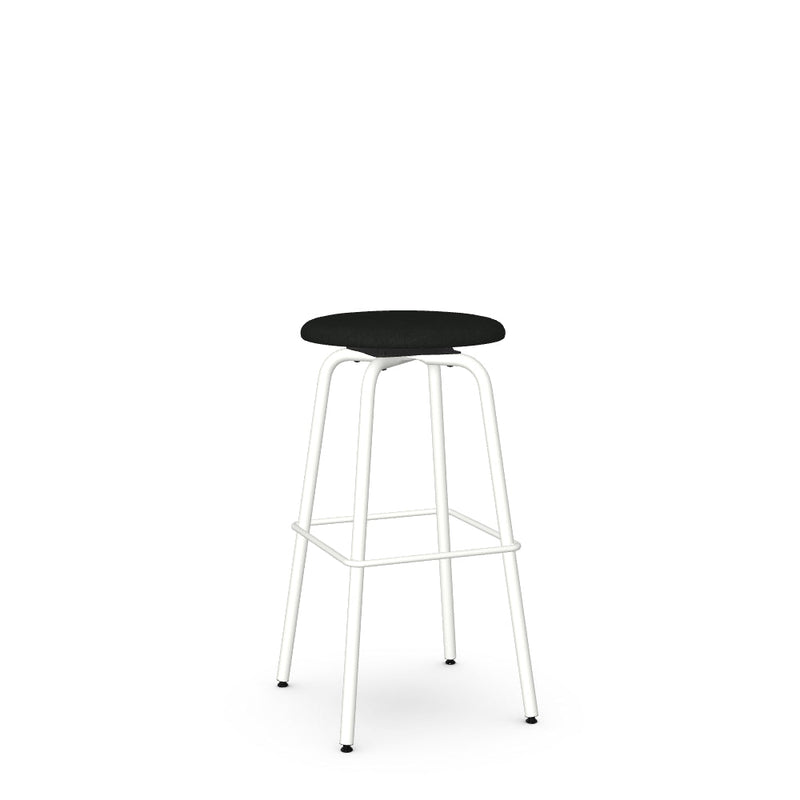 Button Swivel Bar Stool -Upholstered