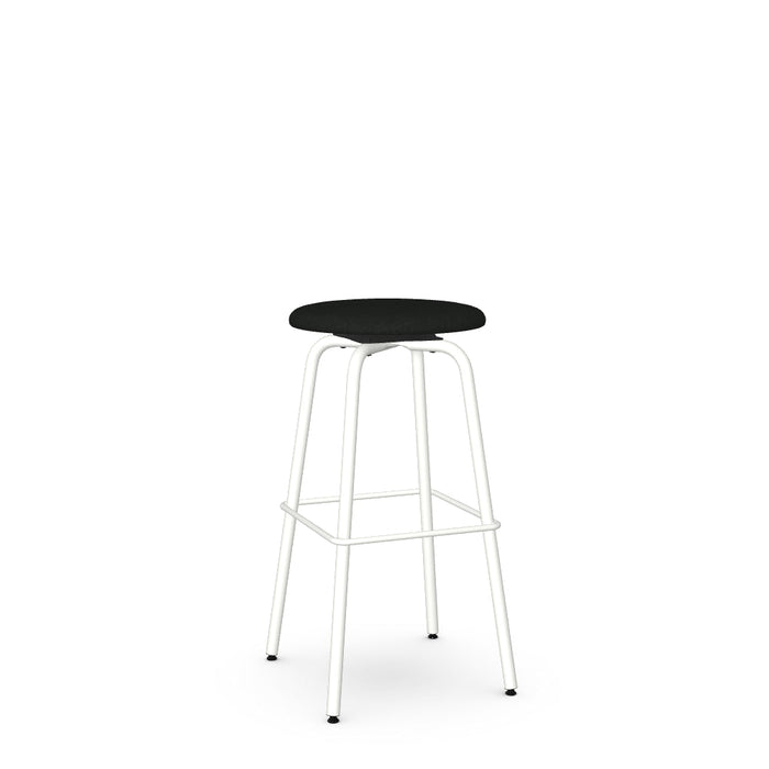 Button Swivel Bar Stool -Upholstered