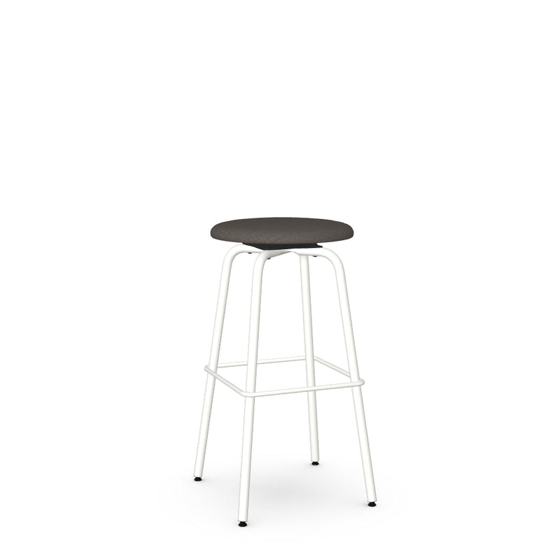 Button Swivel Bar Stool -Upholstered
