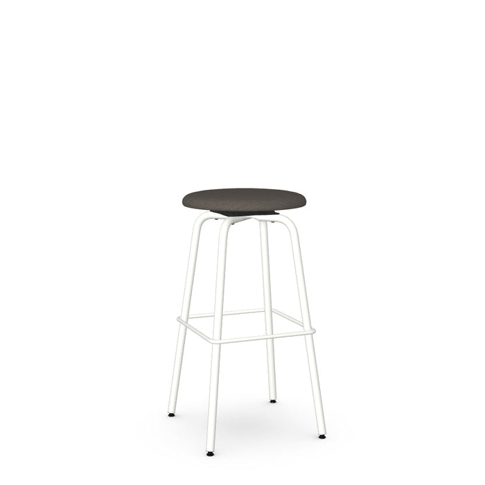 Button Swivel Bar Stool -Upholstered
