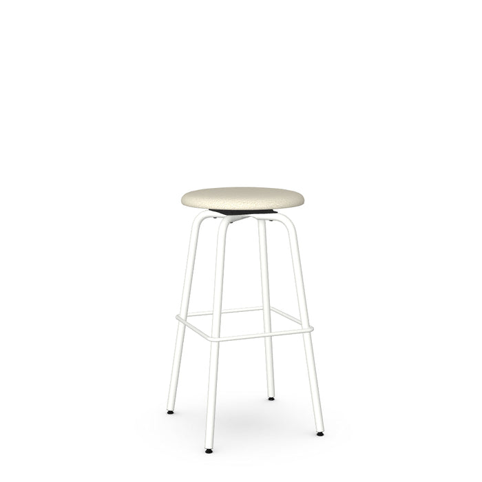Button Swivel Bar Stool -Upholstered