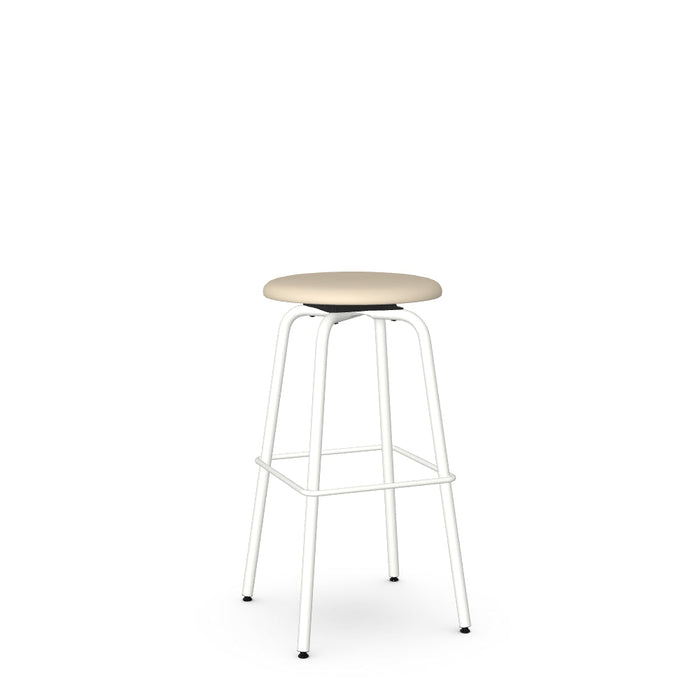 Button Swivel Bar Stool -Upholstered
