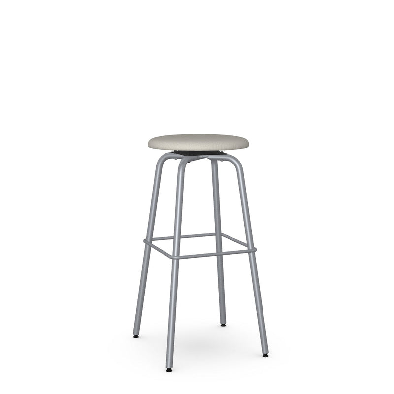 Button Swivel Spectator Stool -Upholstered