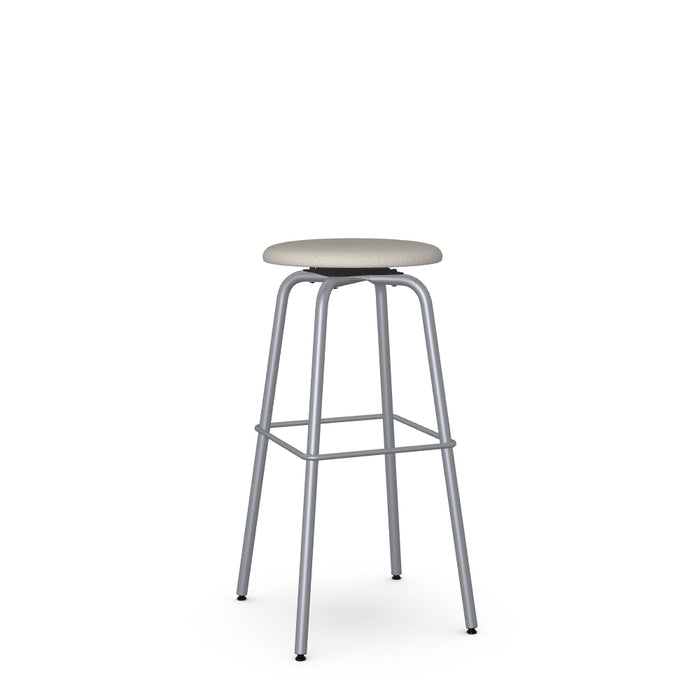 Button Swivel Spectator Stool -Upholstered