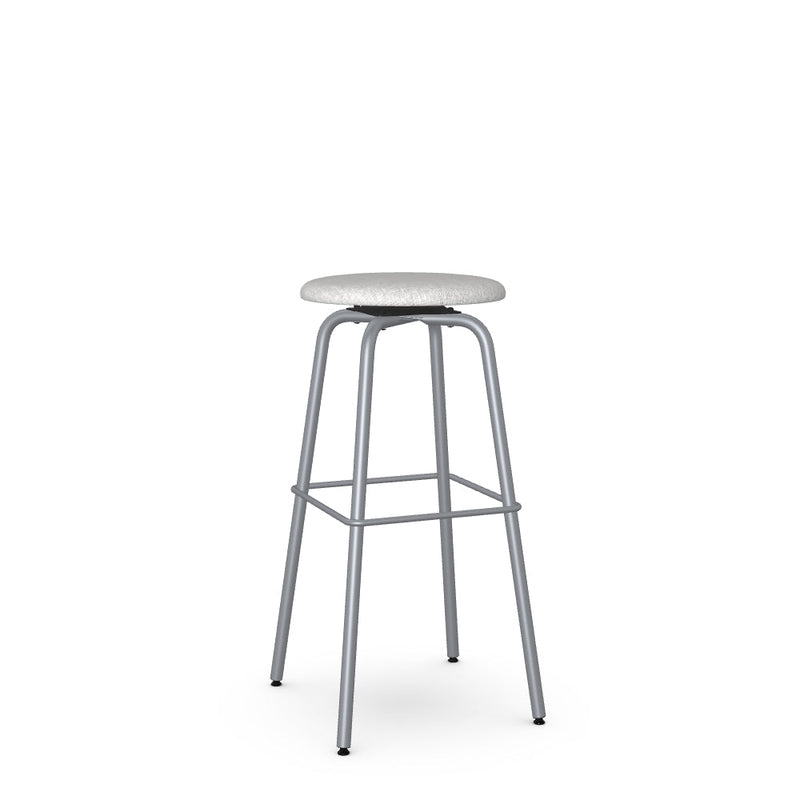 Button Swivel Spectator Stool -Upholstered