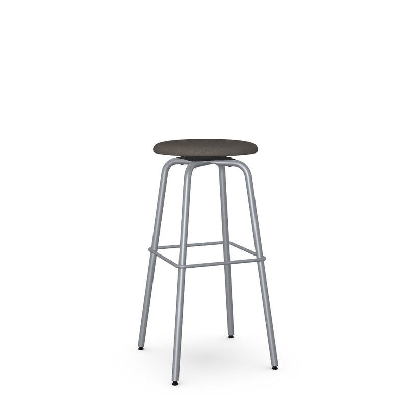 Button Swivel Spectator Stool -Upholstered