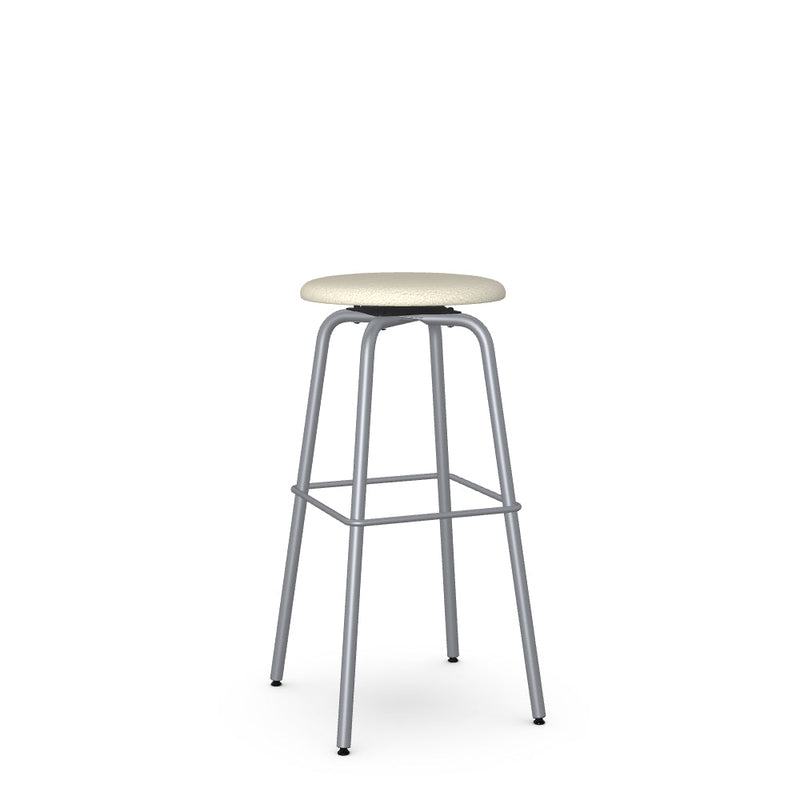 Button Swivel Spectator Stool -Upholstered