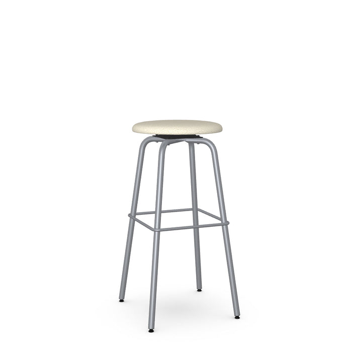 Button Swivel Spectator Stool -Upholstered