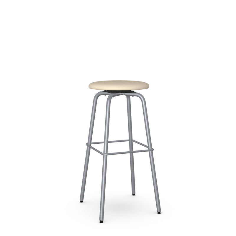 Button Swivel Spectator Stool -Upholstered