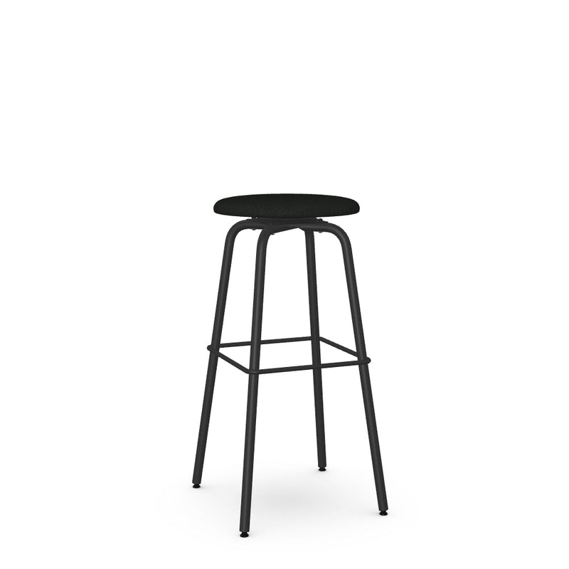 Button Swivel Spectator Stool -Upholstered