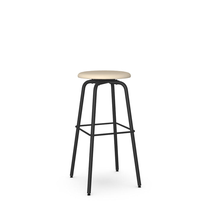 Button Swivel Spectator Stool -Upholstered