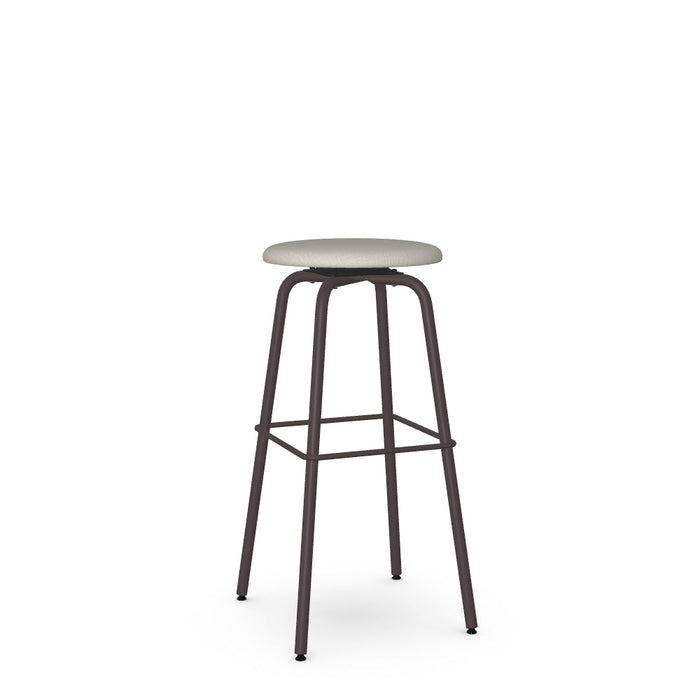 Button Swivel Spectator Stool -Upholstered
