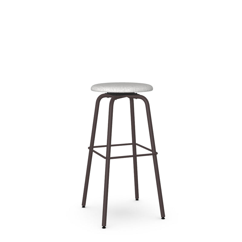 Button Swivel Spectator Stool -Upholstered